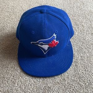 Blue jays hat with stitched signatures